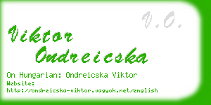 viktor ondreicska business card